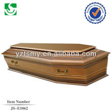 direct sale European style pine wood adult coffin made in China